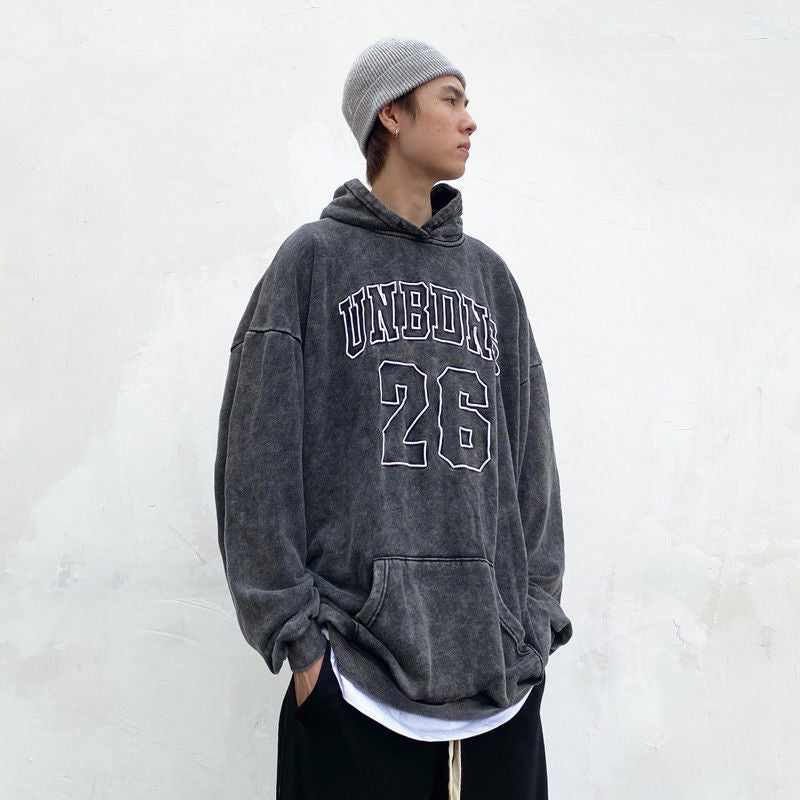 Retro sports jersey hoodie